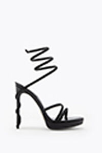MARGOT BLACK PLATFORM SANDAL 120