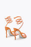 MARGOT ORANGE SATIN/LAVA STRASS SANDAL