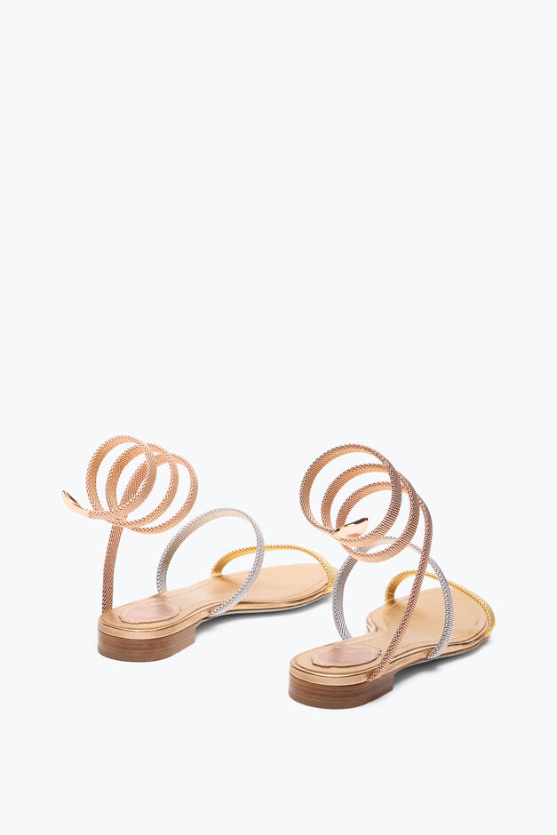 TRIGOLD CLEO THREE-TONED FLAT SANDAL 10