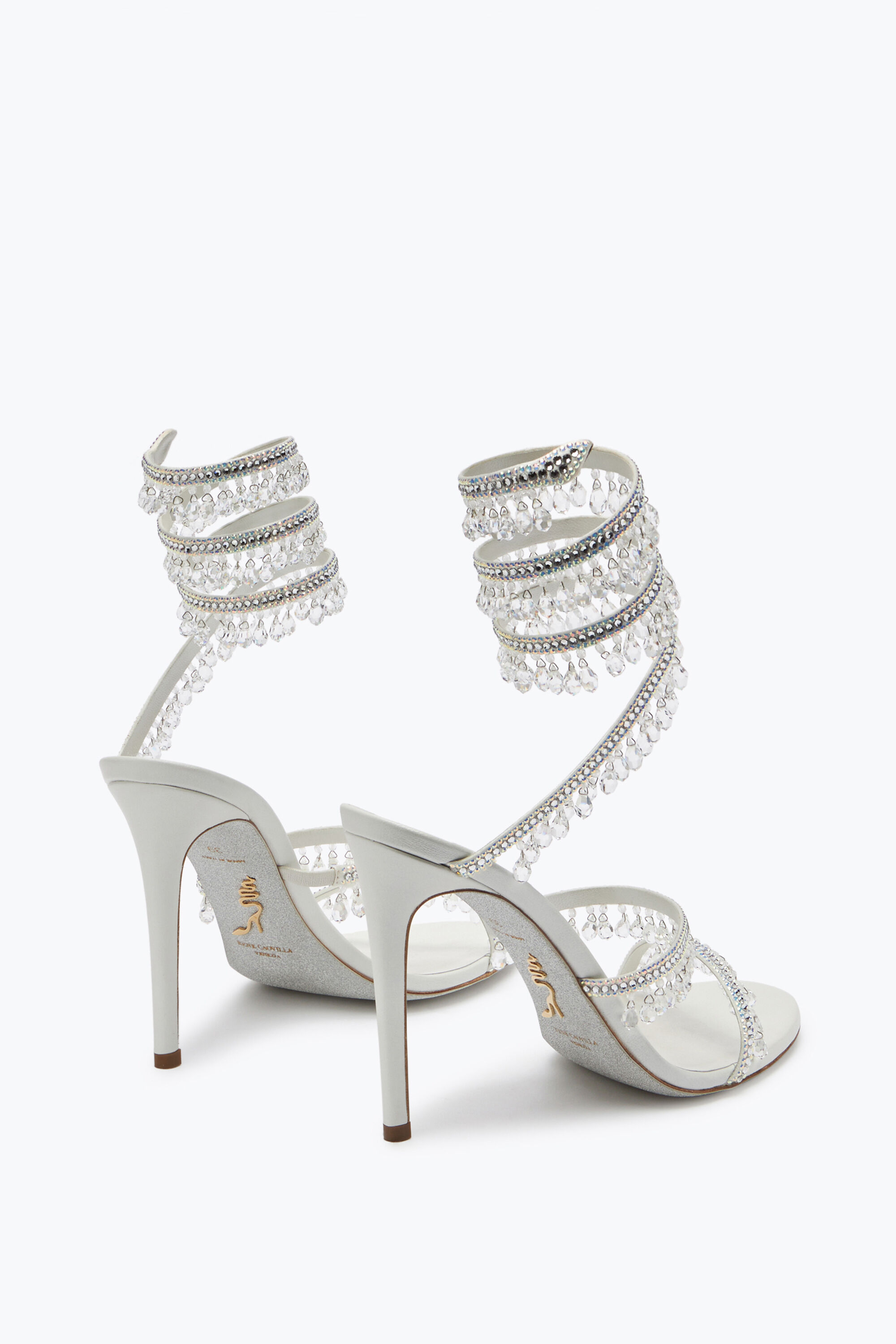 高価値 Jeweled Caovilla® Rene | 105 Sandal Ivory Chandelier 靴