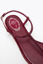 DIANA BORDEAUX SATIN-LAMB/SIAM STRASS THONG