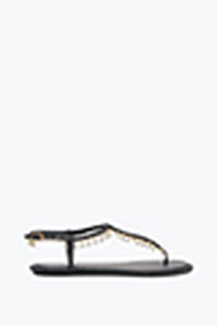 DIANA BLACK SANDAL WITH PEARLS 10