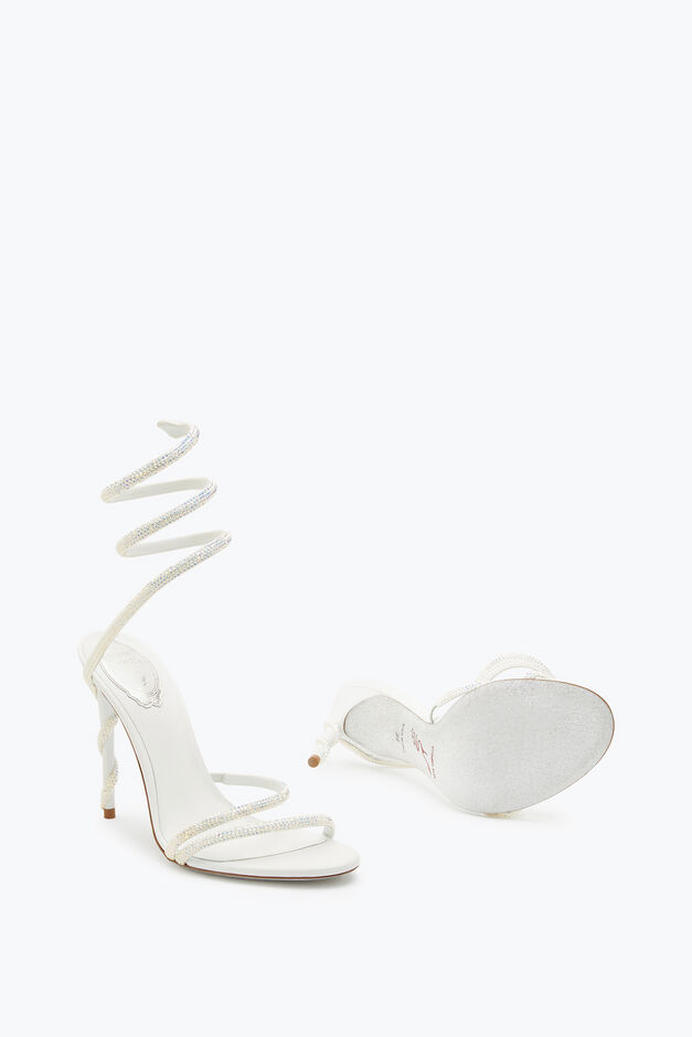 MARGOT SWAROVSKI WHITE SANDAL JEWEL