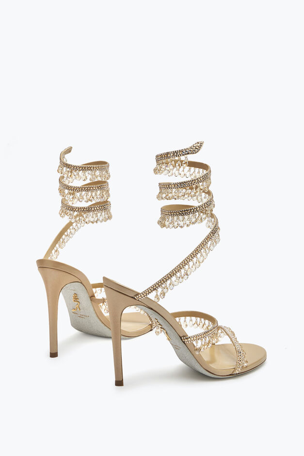 CHANDELIER CRYSTAL BEIGE SANDAL 105