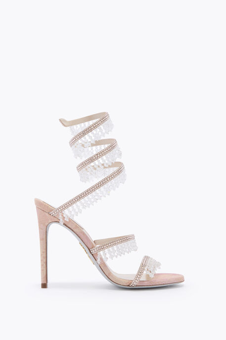 CHANDELIER SANDAL IN PEACH DAMASK 105
