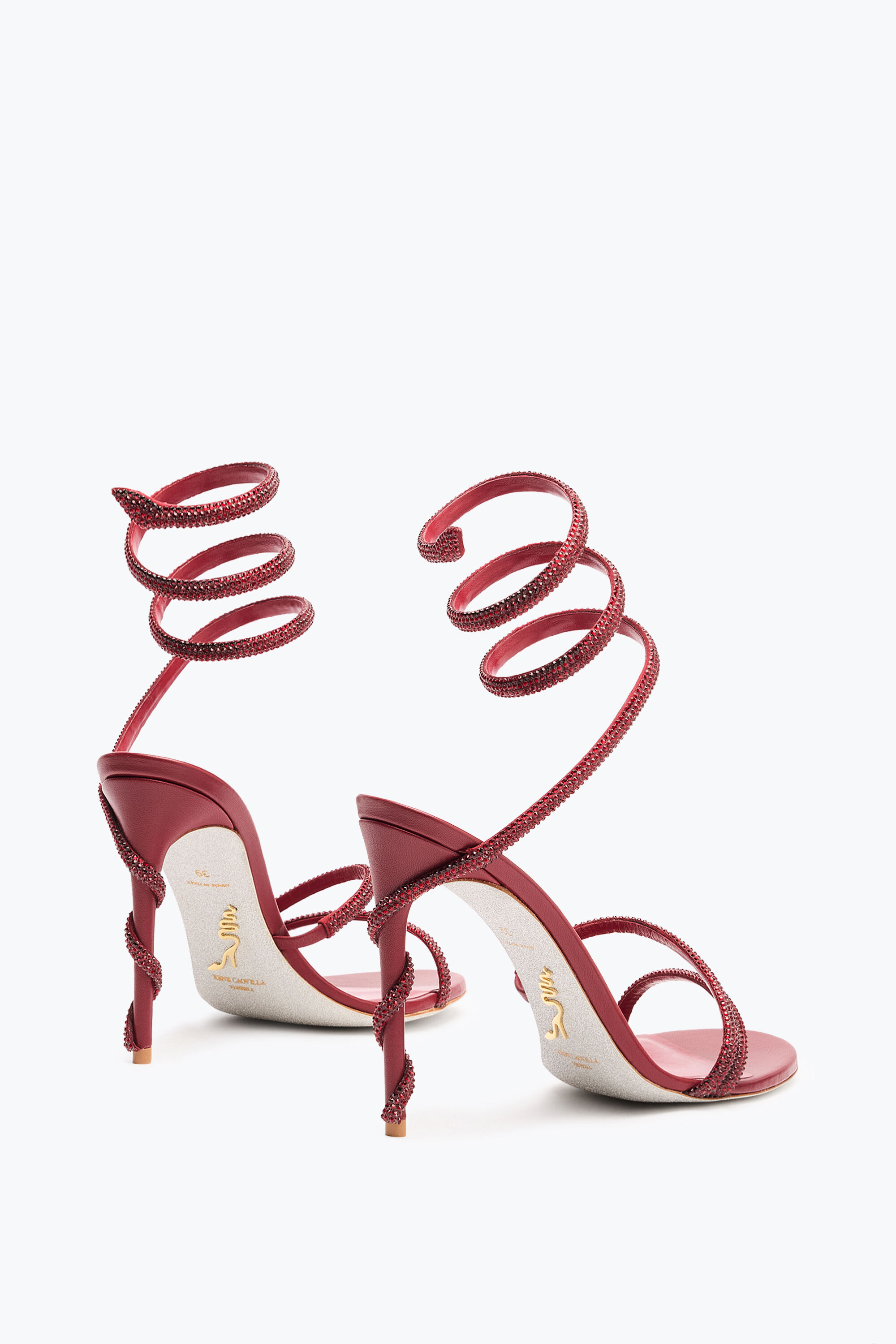 Jeweled MARGOT BURGUNDY SANDAL 105 | Rene Caovilla®