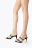 BRAID GREEN SATIN/METALLIC BLUE STRASS SANDAL