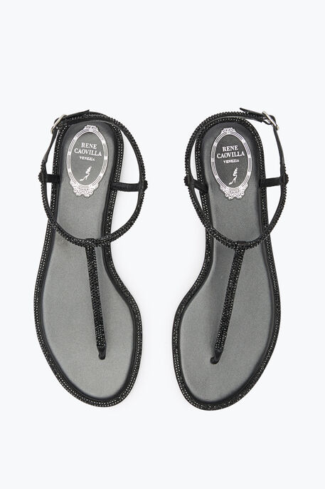 DIANA CRYSTAL BLACK SANDAL 10