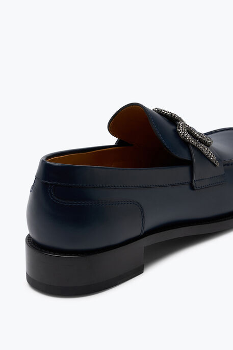 Morgana Blue Loafer With Black Matte Crystal 20 Morgana Blue Loafer With Black Matte Crystal 20