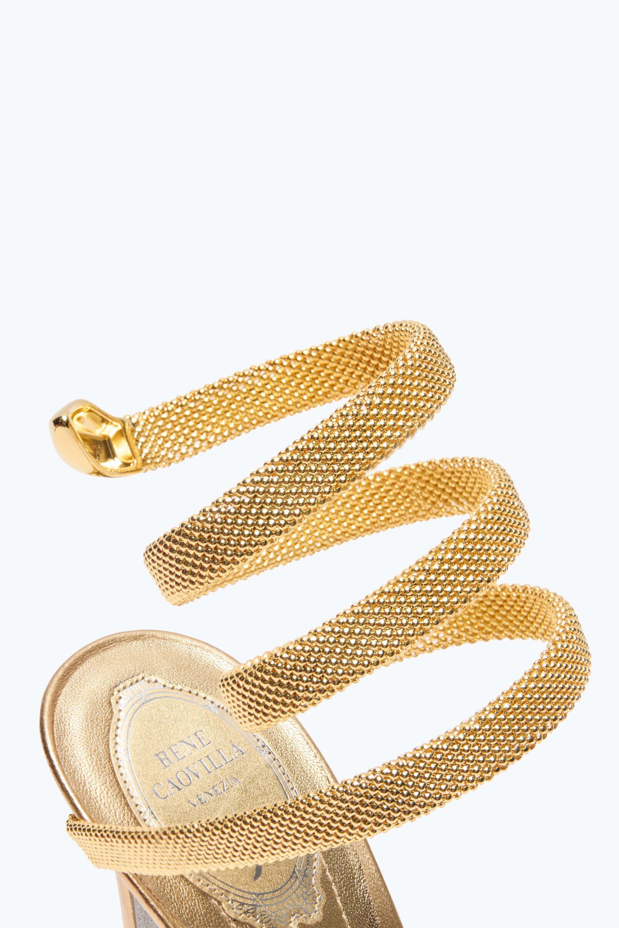 Jeweled Trigold Cleo Gold Sandal 105 | Rene Caovilla® Jeweled Trigold Cleo Gold Sandal 105 | Rene Caovilla®