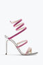 Cleo Silver Sandal With Pink Degradé Crystals 105