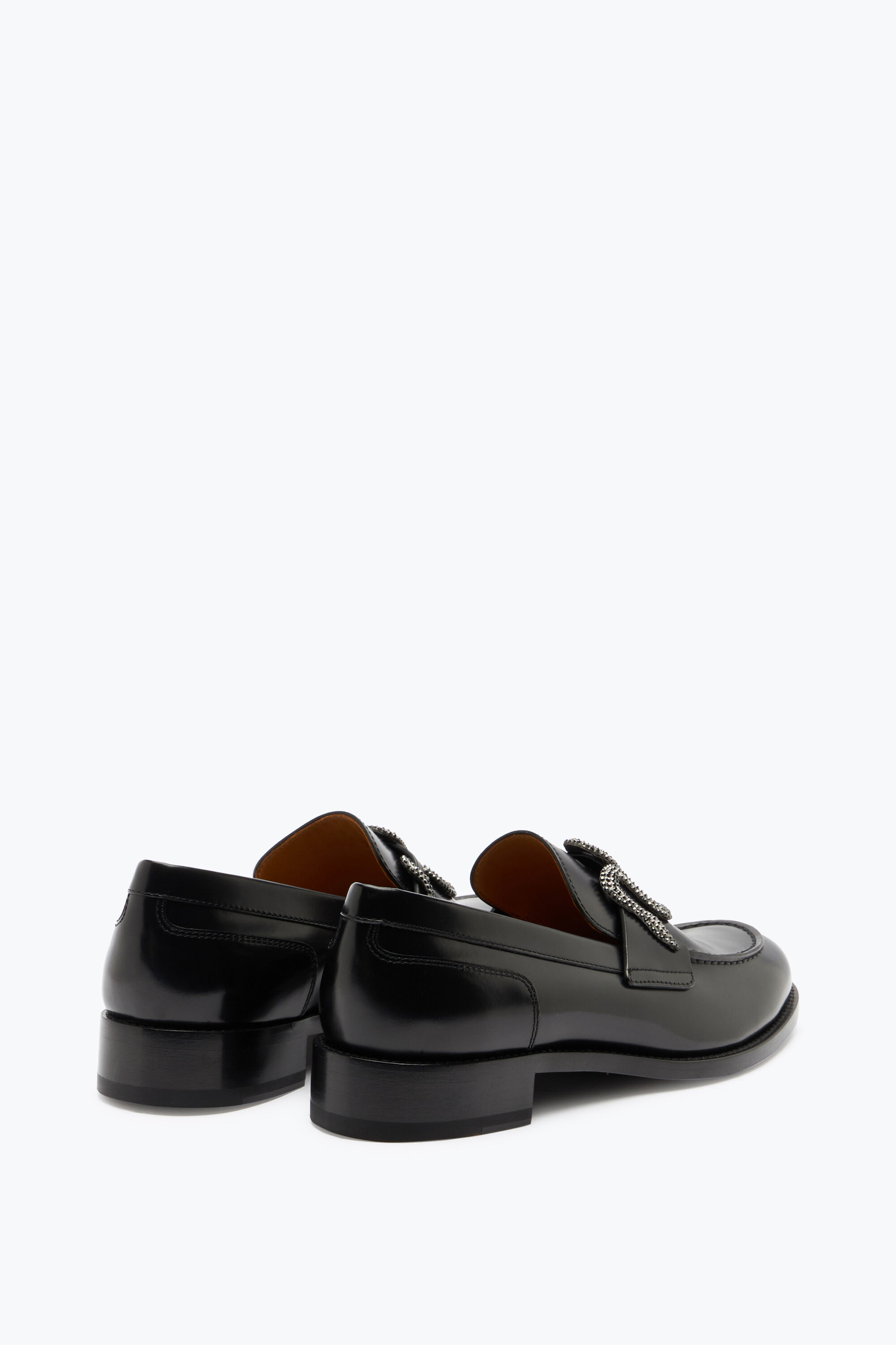 Jeweled Morgana Black Loafer With Black Matte Crystal 20 | Rene Caovilla®