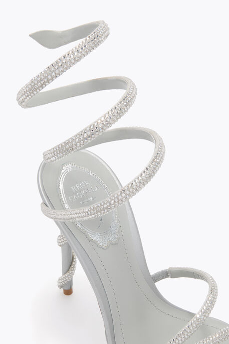 MARGOT PEARL GREY PLATFORM SANDAL 120