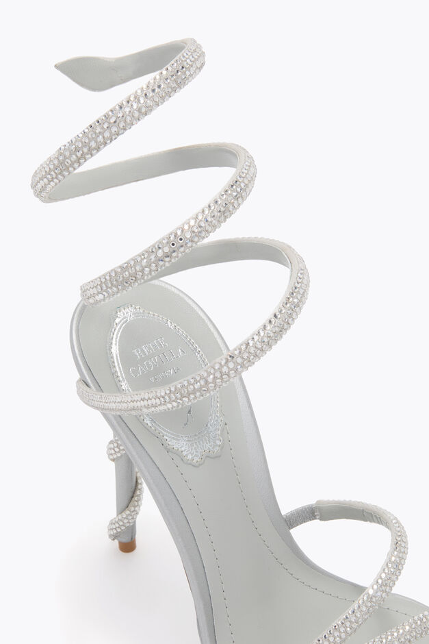 MARGOT PEARL GREY PLATFORM SANDAL 120
