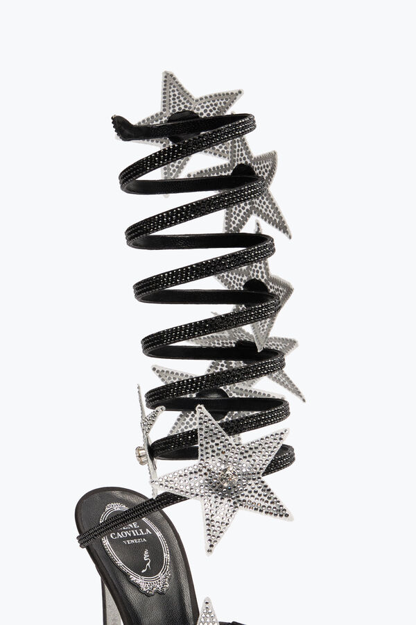 SUPER CLEO STAR BLACK &amp; SILVER SANDAL 105