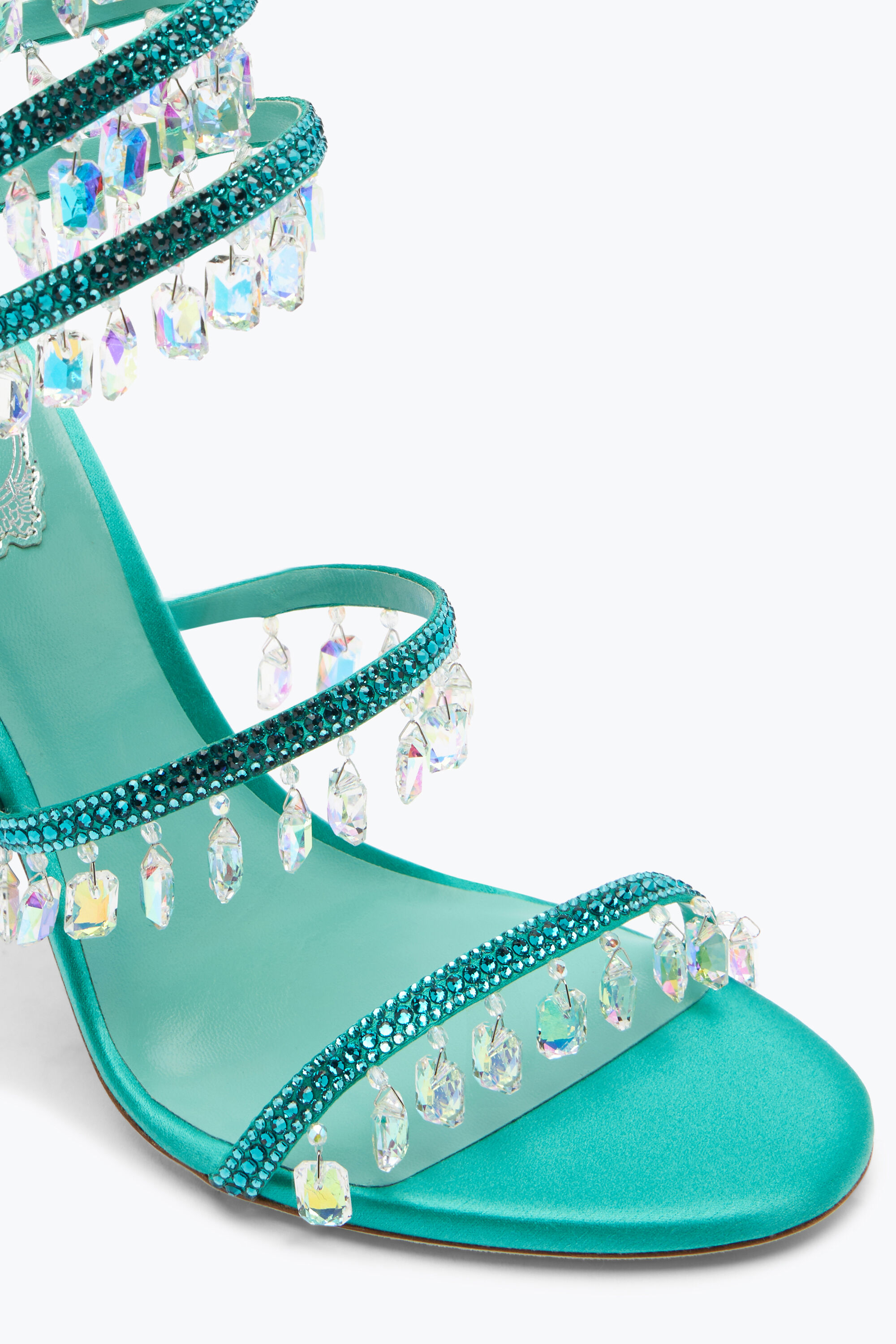 Jeweled Chandelier Aquamarine Sandal 105 | Rene Caovilla®