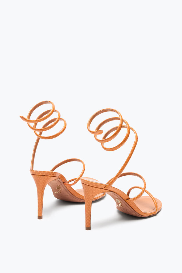 CLEO COGNAC AYERS LEATHER SANDAL 80