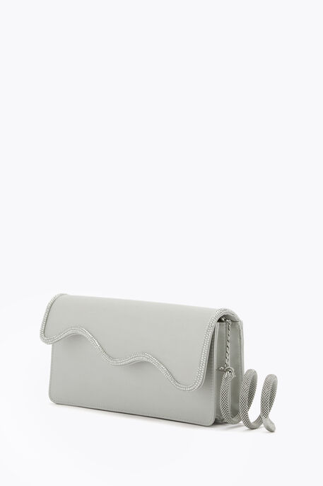 BORSE GREY SATIN/C.SILVER SHADE STRASS - CAOVILLA BAGS