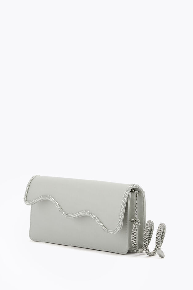 BORSE GREY SATIN/C.SILVER SHADE STRASS - CAOVILLA BAGS