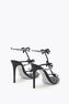 CATERINA BLACK SATIN/CRYSTAL STRASS SANDAL