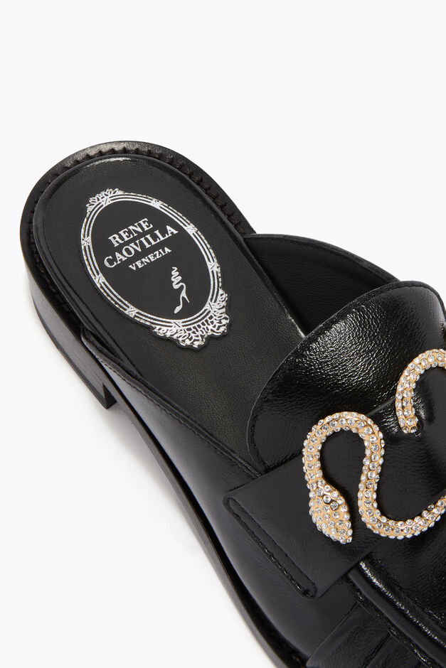 MORGANA BLACK MULE LOAFER 20