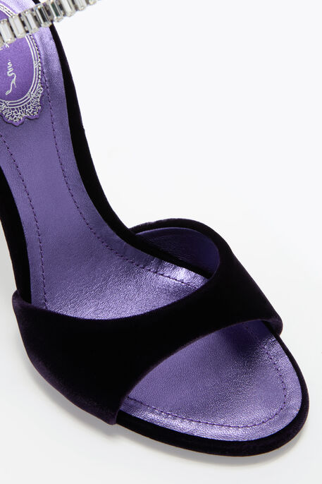 SPARK SANDAL IN PURPLE VELVET 105