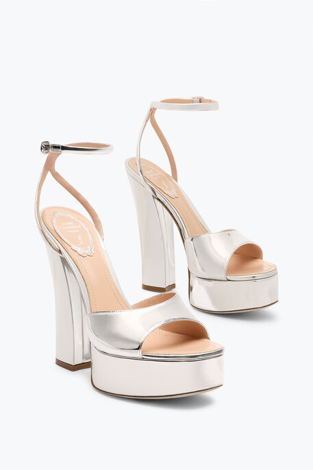 HELSA SILVER PLATFORM SANDAL 140