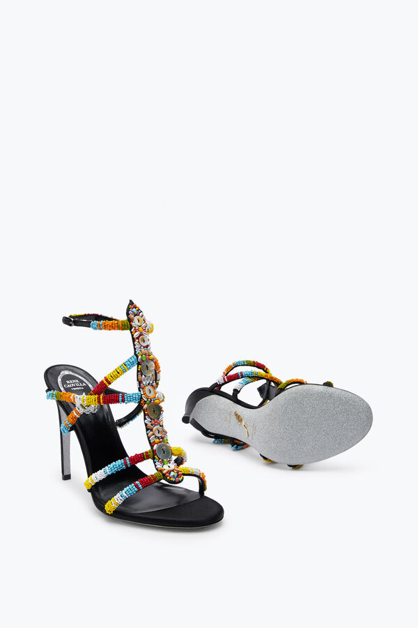 Rebecca Black Sandal With Multicolor Beads 105