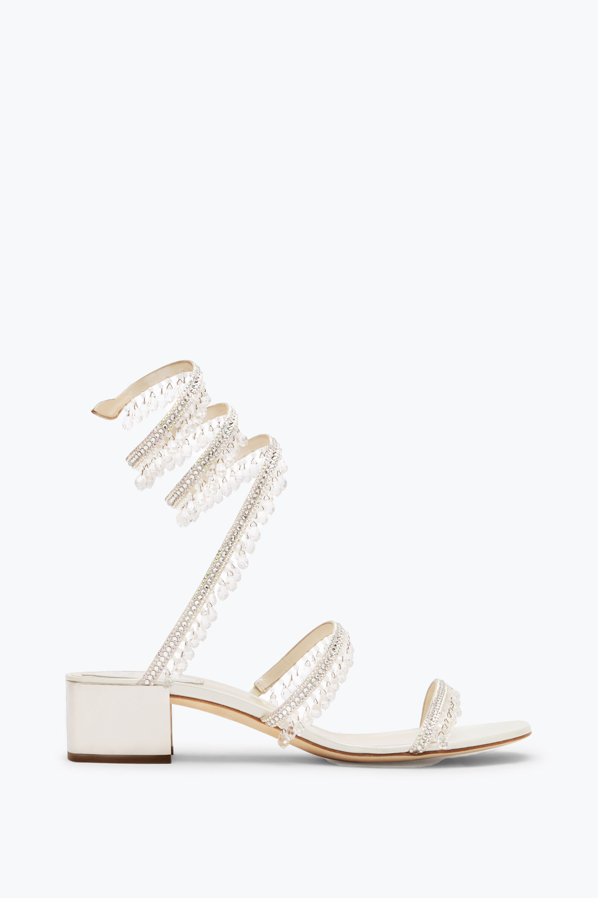 Jeweled Chandelier Ivory Sandal 40 | Rene Caovilla® Jeweled Chandelier Ivory Sandal 40 | Rene Caovilla®