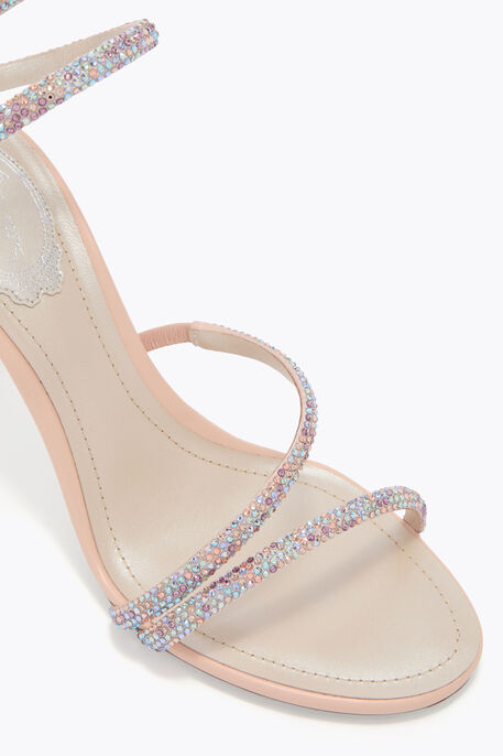 MARGOT PINK SANDAL WITH MULTICOLORED CRYSTALS 80