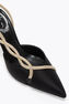 BRAID BLACK SATIN/GOLDEN SHADOW STRASS SLINGBACK
