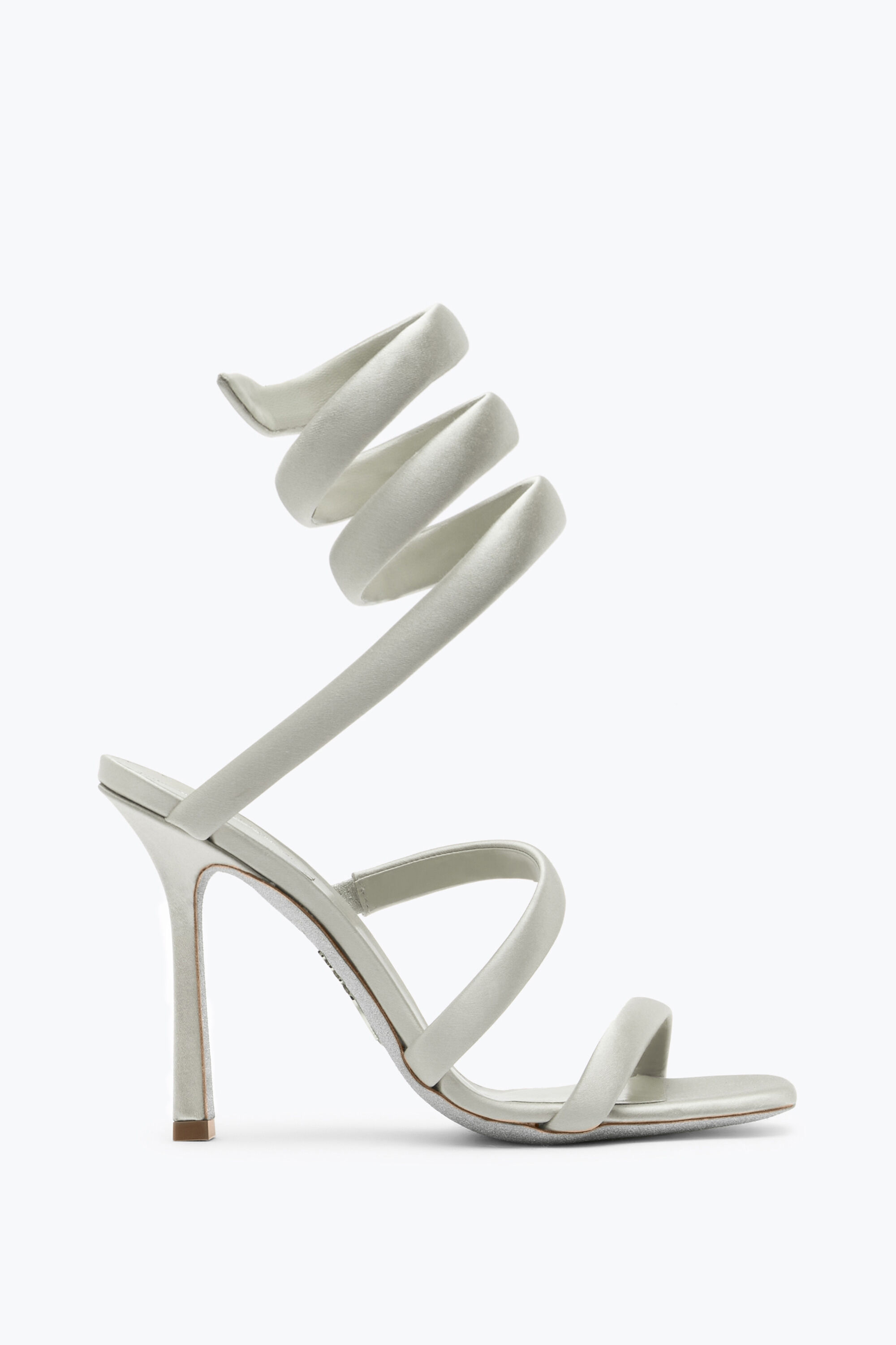 Silver satin sandals cheap