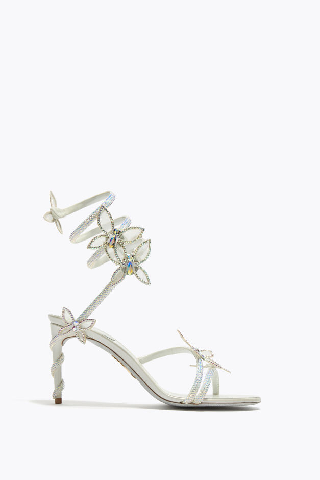MARGOT WHITE SANDAL WITH BUTTERFLIES 80