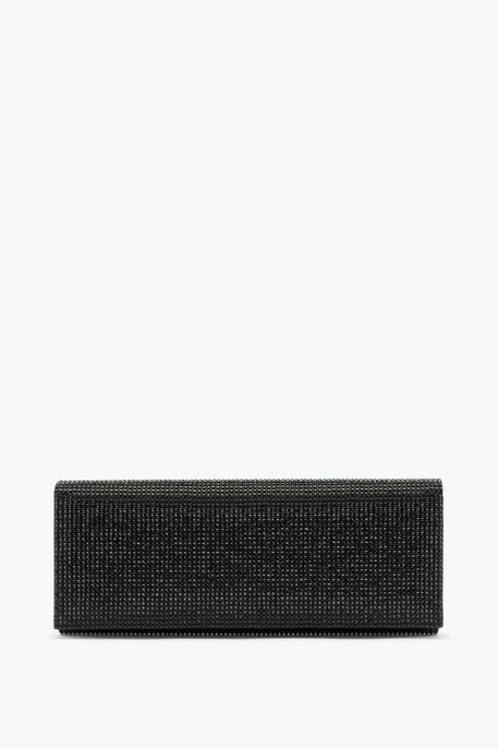 Zafira Black Clutch With All-Over Crystals Zafira Black Clutch With All-Over Crystals