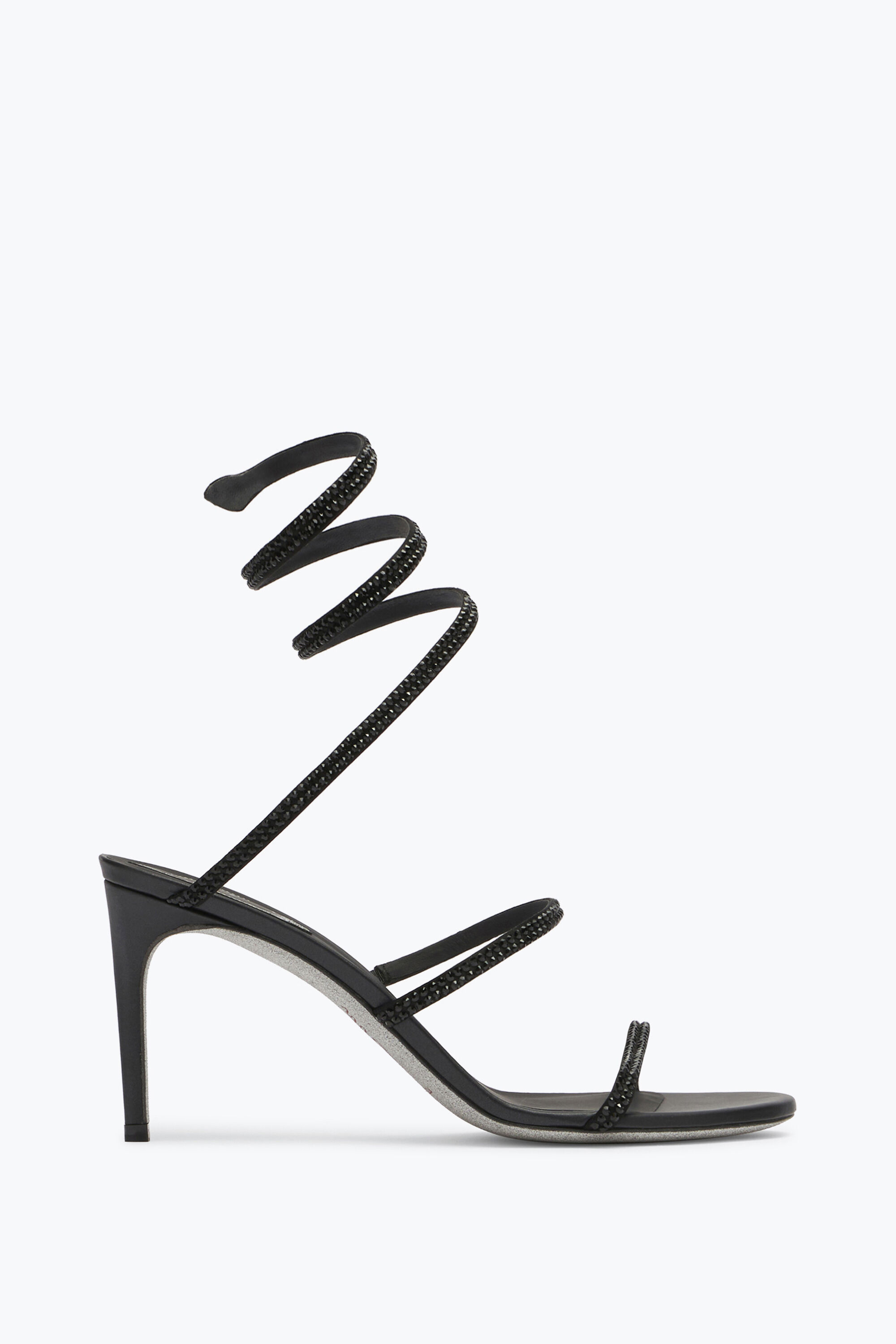 Jeweled CLEO NUDE SANDAL WITH SOUL HEEL 80 | Rene Caovilla®