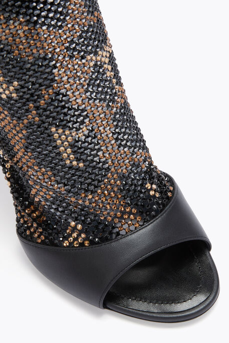 GALAXIA BLACK LEOPARD-PRINT SANDAL 105
