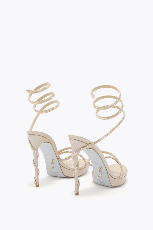 MARGOT CHAMPAGNE PLATFORM SANDAL 120