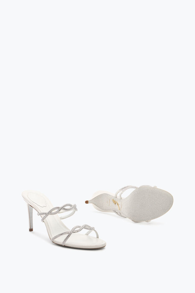BRAID IVORY SLIDER SANDAL 80