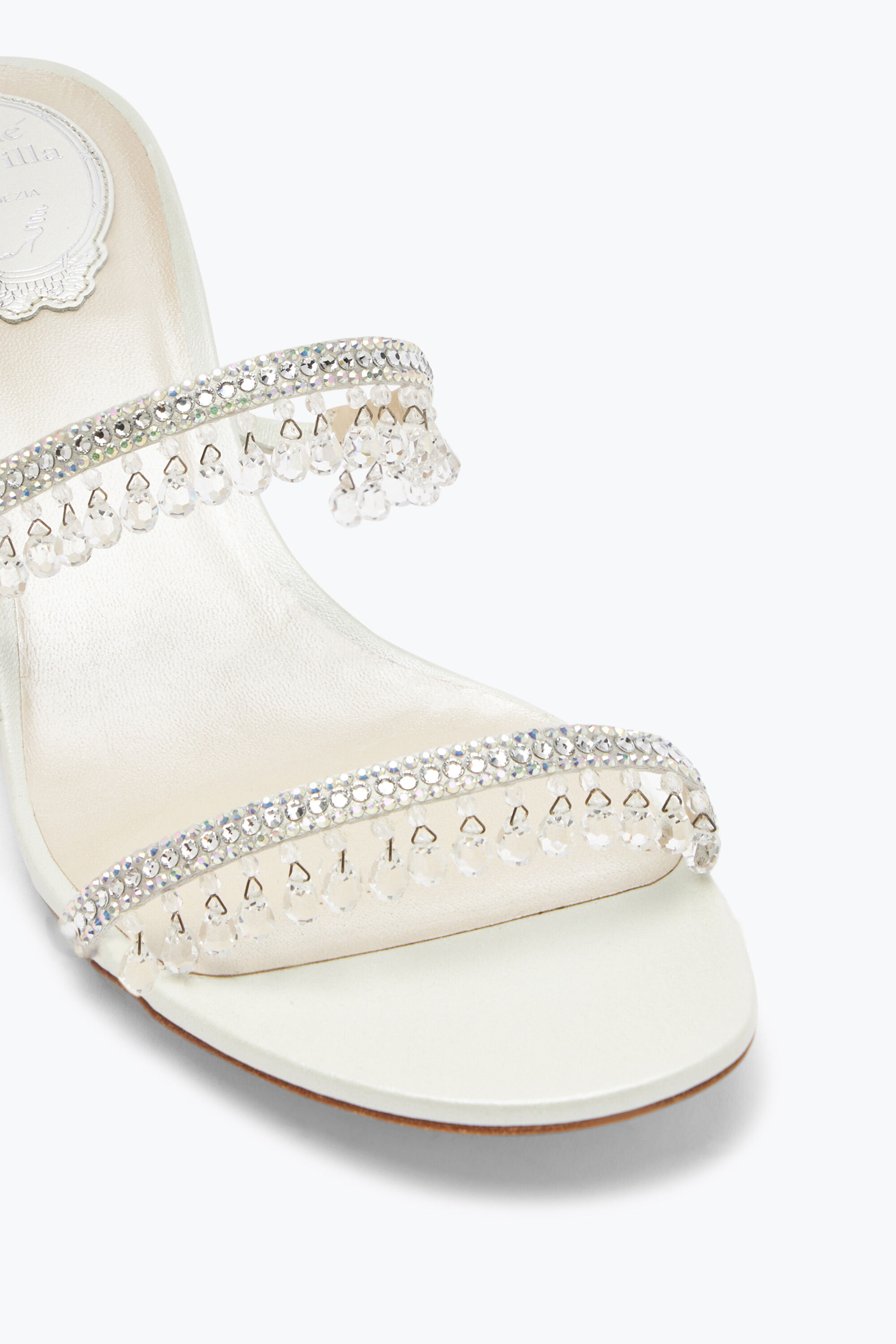 Jeweled Chandelier Ivory Sandal 40 | Rene Caovilla®