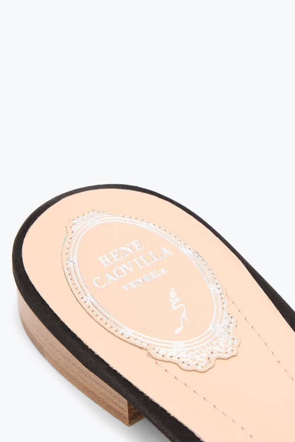 MARTHA BLACK FLAT SANDAL 10