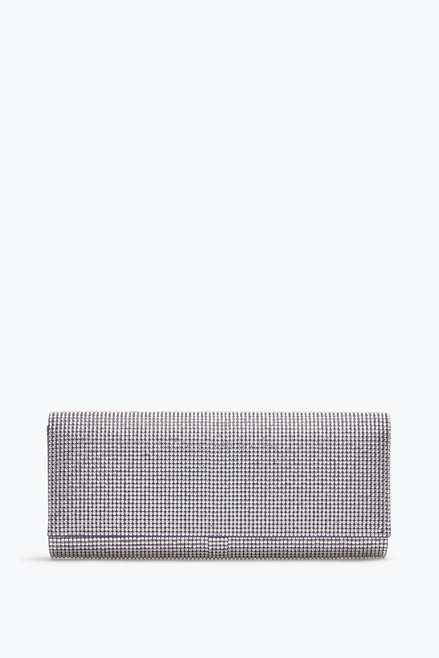 Zafira Blue Clutch With All-Over Crystals Zafira Blue Clutch With All-Over Crystals