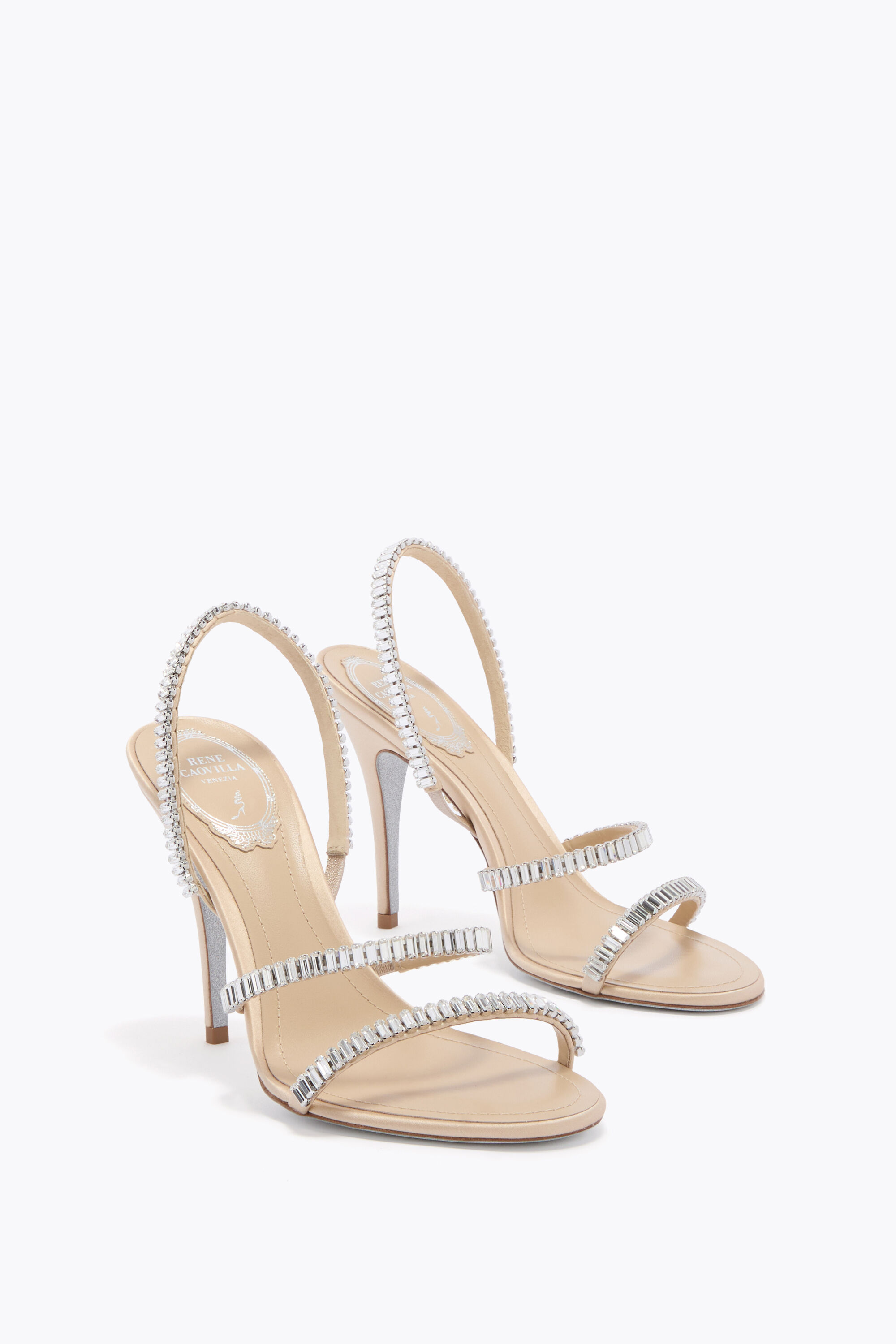 Jeweled sandals with crystals and gems | René Caovilla®