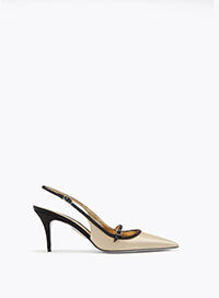 LILY BLACK AND CHAMPAGNE SLINGBACK 80