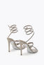 BRAID CLEO FOG SATIN/BLACK DIAMOND STRASS SANDAL