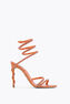 MARGOT ORANGE SATIN/LAVA STRASS SANDAL