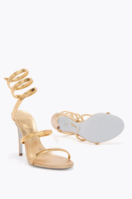 GOLD LAMB/GOLD METAL SNAKE SANDAL