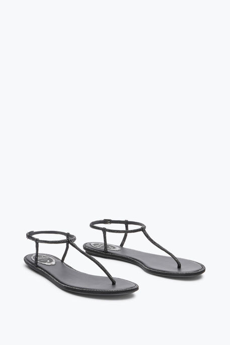 Diana Black Flat Sandal 10 Diana Black Flat Sandal 10