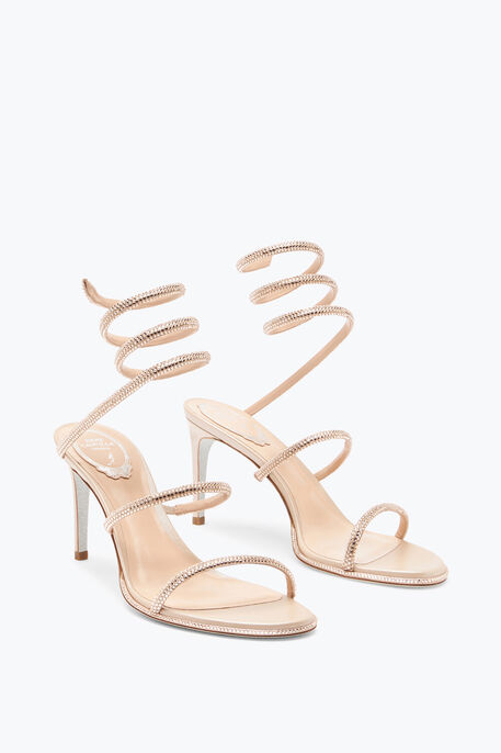 CLEO NUDE SANDAL WITH CRYSTALS 80 CLEO NUDE SANDAL WITH CRYSTALS 80