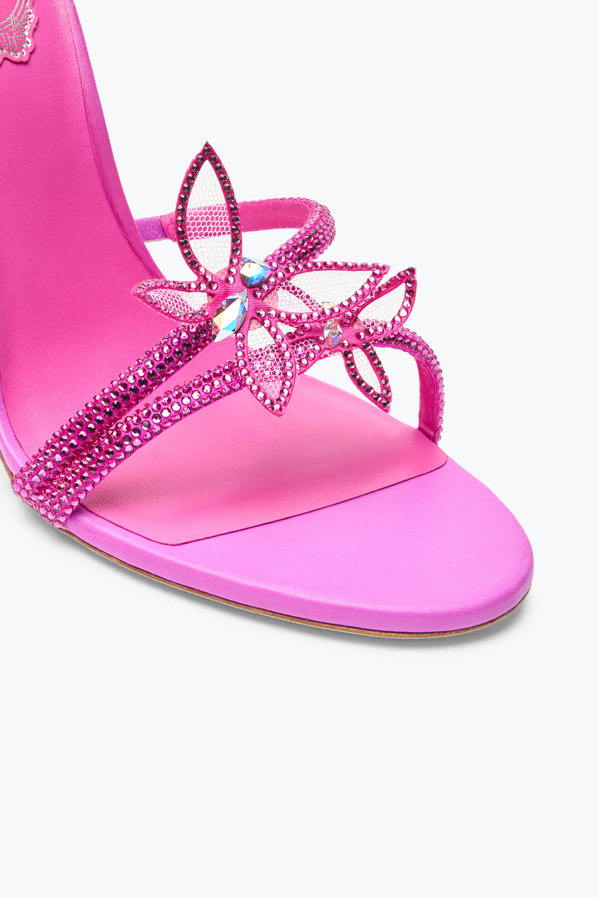 Jeweled Margot Shocking Pink Butterfly Sandal 105 | Rene Caovilla®