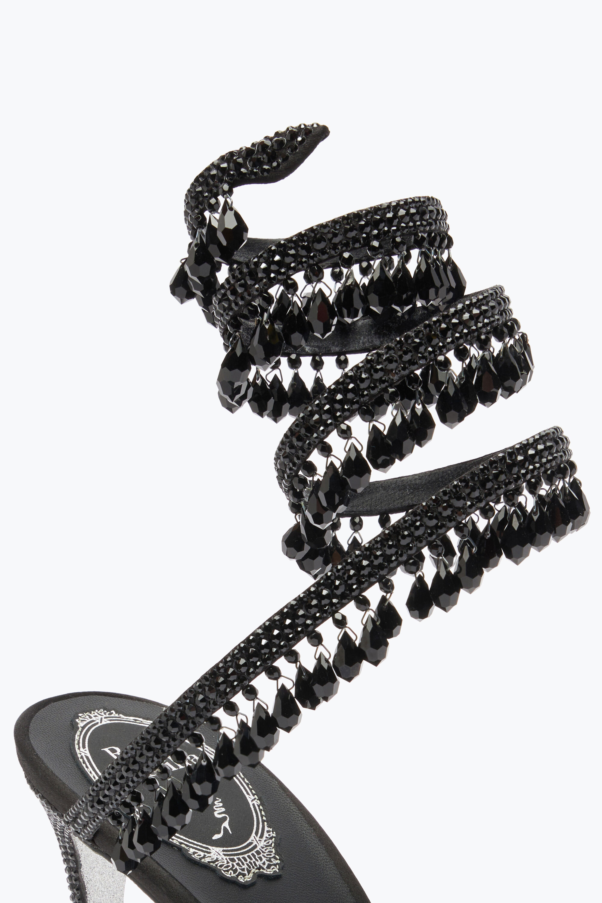 Jeweled Black Pumps In Velvet Chandelier | Rene Caovilla®